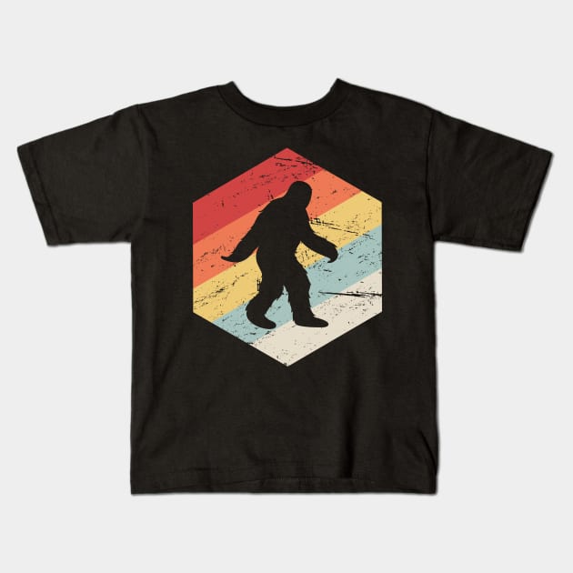 Retro Vintage Bigfoot Sasquatch Conspiracy Theory Kids T-Shirt by MeatMan